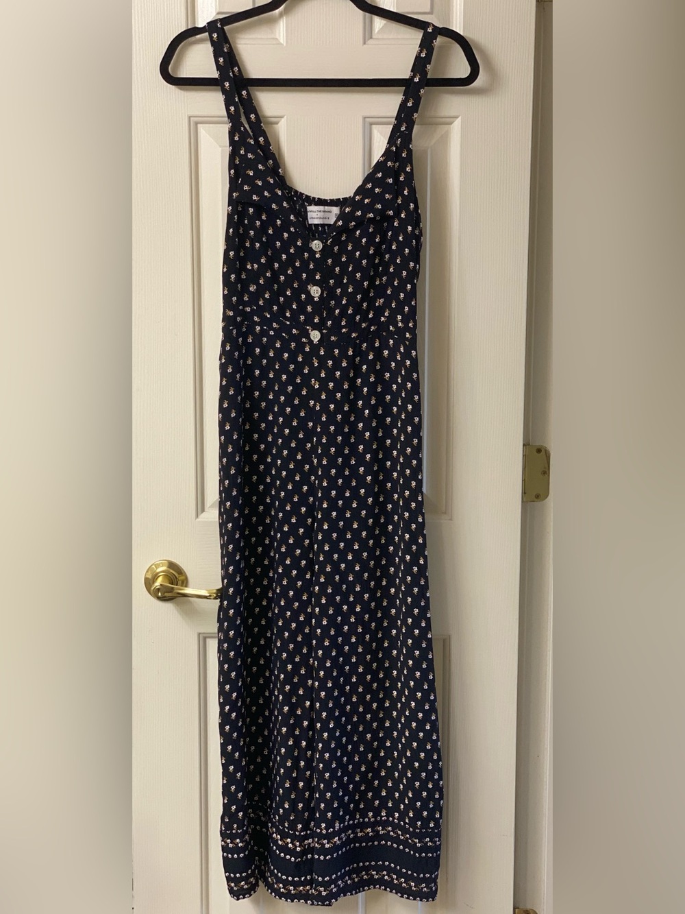 FAITHFULL THE BRAND by ANTHROPOLOGIE Black Floral Romper Jumpsuit Size 8/Large